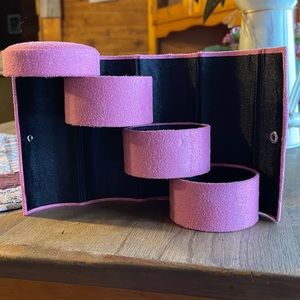 Pink Travel Jewelry Case